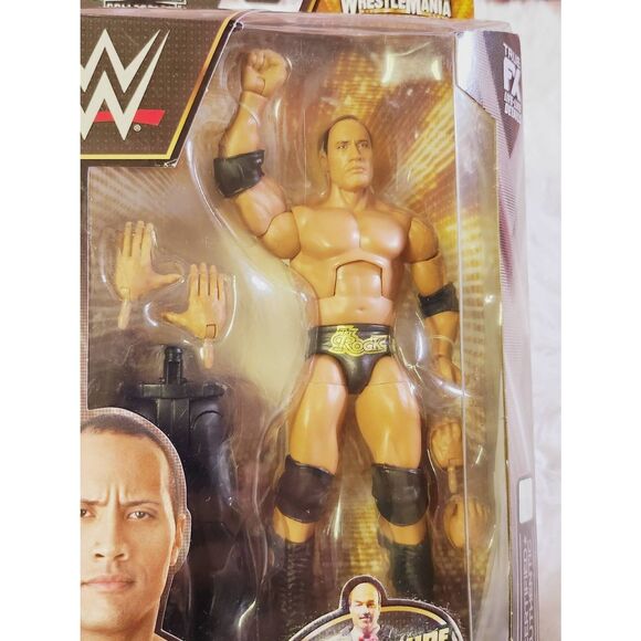 WWE Elite Collection The Rock Wrestle Mania Mattel Mean Gene Build A Figure 2022 - Picture 6 of 6